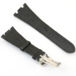 استيك ساعة اوديمار بيجيه بلون اسود من الجلد مزود بابزيم