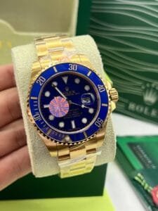 ساعة رولكس صب مارينر ميرور أوريجنال دهبي مينا ازرق Rolex submariner