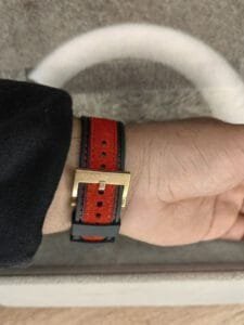 ROGER DUBUIS WATCH BLACK WITH rubber red BELT