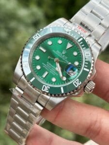 ساعة رولكس صب مارينر ميرور اوريجينال Rolex submariner استيك سيلفر مينا زرقا