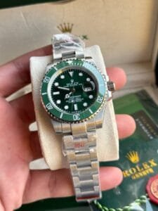 ساعة رولكس صب مارينر ميرور اوريجينال Rolex submariner استيك سيلفر مينا زرقا