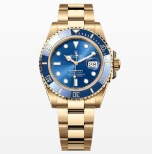 ساعة رولكس صب مارينر ميرور أوريجنال دهبي مينا ازرق Rolex submariner