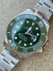 ساعة رولكس صب مارينر ميرور اوريجينال Rolex submariner استيك سيلفر مينا زرقا