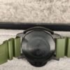 ساعه منpanerai luminor تعمل بعدادات بلون اسود وسير زيتي من المطاط