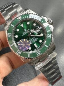 ساعة رولكس صب مارينر ميرور اوريجينال Rolex submariner استيك سيلفر مينا زرقا