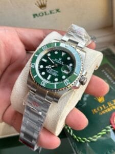 ساعة رولكس صب مارينر ميرور اوريجينال Rolex submariner استيك سيلفر مينا زرقا