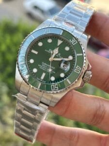 ساعة رولكس صب مارينر ميرور اوريجينال Rolex submariner استيك سيلفر مينا زرقا