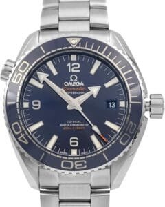 ساعه من007 OMEGA بلون مينا كحلي وسير فضي من الستانليس ستيل