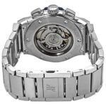 ساعه من Hublot تعمل بعدادات بلون ازرق وسير فضي من المعدن