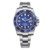 ساعة رولكس صب مارينر ميرور أوريجنال Rolex submariner استيك سيلفر مينا زرقا
