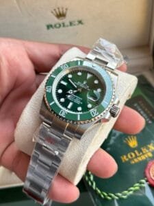 ساعة رولكس صب مارينر ميرور اوريجينال Rolex submariner استيك سيلفر مينا زرقا