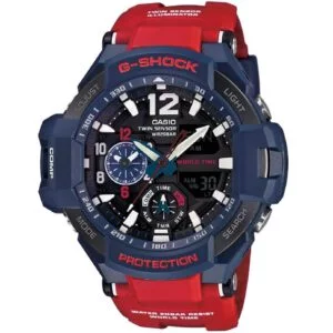 ساعة G‑Shock GA‑1100‑2A هاي كوبي أسود وأحمر