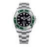 ساعة رولكس صب مارينر ميرور اوريجينال Rolex submariner استيك فضي ومينا لون اسود وفريم اخضر