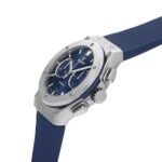 ساعه من Hublot تعمل بعدادات بلون ازرق وسير ازرق من المطاط