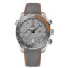 ساعه من007 OMEGA تعمل بعدادات بلون رمادى وسير مطاط رمادى