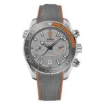 ساعه من007 OMEGA تعمل بعدادات بلون رمادى وسير مطاط رمادى