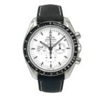 ساعة Omega Seamaster هاي كوبي أبيض 44 مم بسوار جلد أسود