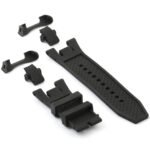 استيك ساعه مطاط اسود