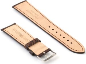 استيك ساعه جلد بني