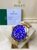 ساعة رولكس صب مارينر ميرور أوريجنال دهبي مينا ازرق Rolex submariner