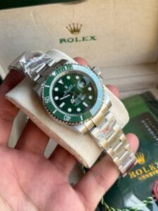 ساعة رولكس صب مارينر ميرور اوريجينال Rolex submariner استيك سيلفر مينا زرقا