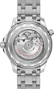 ساعه من007 OMEGA بلون مينا ازرق وسير فضي من الستانليس ستيل