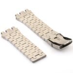 استيك ساعه ستانليس ستيل فضي