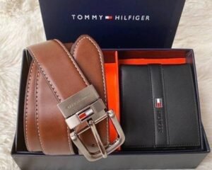 طقم محفظه وحزام تومي هيلفيغر رجالي