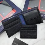 طقم محفظة وحافظة كروت وميدالية تومي هيلفيغر رجالي اسود