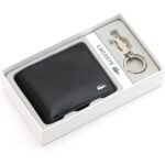 محفظة لاكوست أسود رجالي