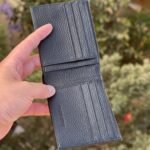 محفظة امبوريو ارماني جلد اسود للرجال