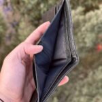 محفظة امبوريو ارماني جلد اسود للرجال