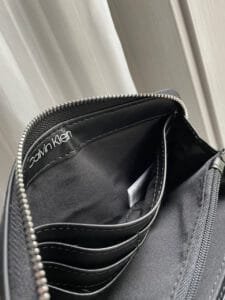 محفظة Calvin Klein للنساء جلد طبيعي اسود اصلية