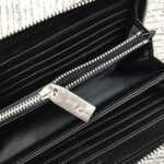 محفظة لاكوست للنساء جلد طبيعي اسود