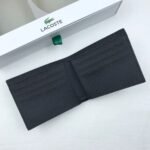 طقم محفظة وحزام لاكوست جلد طبيعي اسود