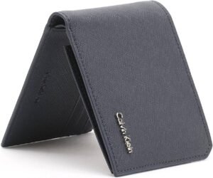 محفظة Calvin Klein جلد طبيعي اسود
