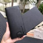 محفظة رجالي طويلة كالفن كلاين ck جلد اسود