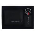 محفظة ميدالية تومي هيلفيغر رجالي اسود جلد طبيعي