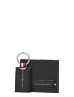 محفظة ميدالية تومي هيلفيغر رجالي اسود جلد طبيعي