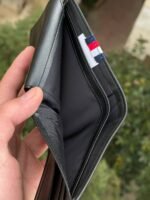 محفظة تومي هيلفيغر رجالي اسود جلد طبيعي