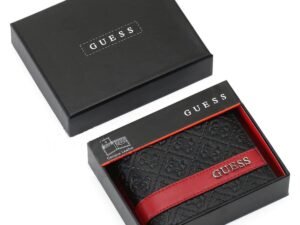 محفظة GUESS جلد طبيعي اسود