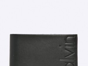 محفظة Calvin Klein جلد طبيعي اسود