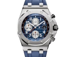 ساعه منِ Audemars Piguet تعمل بعدادات بلون ازرق وسير ازرق من المطاط كود المنتج