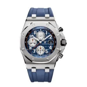 ساعه منِ Audemars Piguet تعمل بعدادات بلون ازرق وسير ازرق من المطاط كود المنتج