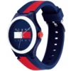 1720025-tommy-hilfiger-watch-jeans-unisex-blue-dial-rubber-red-strap-quartz-battery-analog-three-hand-berlin_2 ساعة تومي هيلفيغر للجنسين 1720025