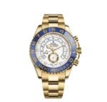 ساعة رولكس Yacht-Master II هاي كوبي أبيض وأزرق وذهبي 44 مم