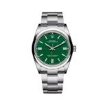 ساعة رولكس Oyster Perpetual هاي كوبي بمينا أخضر وسوار فضي 36 مم