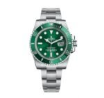 ساعة رولكس Submariner هاي كوبي رجالي بمينا وإطار أخضر وسوار فضي