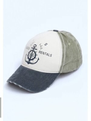 كاب بيسبول من Revin اخضر وابيض ورمادي