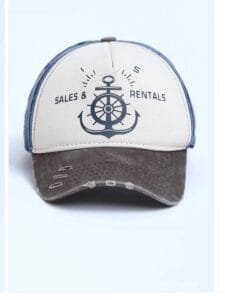 كاب بيسبول من Revin بلون ازرق وابيض وبني